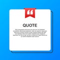 Quote background . Creative Modern Material Design Quote template. Vector illustration. Royalty Free Stock Photo